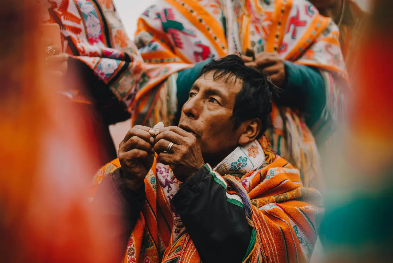 Praying man from the Andes